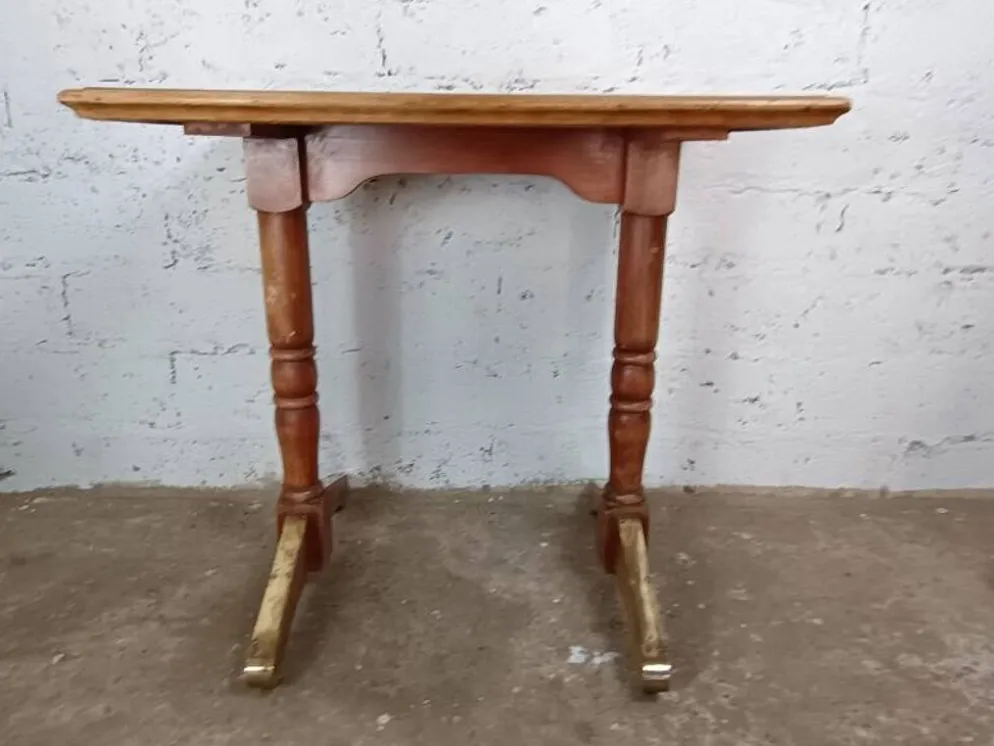 Table bistrot années 50 formica laiton