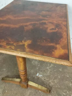 Table bistrot années 50 formica laiton