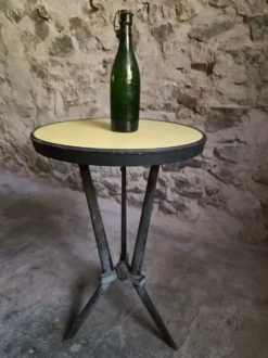 Table bistrot Art déco française REX avec plateau en bakélite, vers 1930