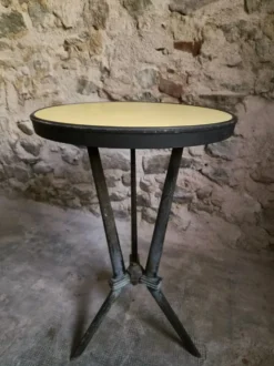 Table bistrot Art déco française REX avec plateau en bakélite, vers 1930