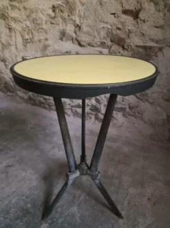 Table bistrot Art déco française REX avec plateau en bakélite, vers 1930