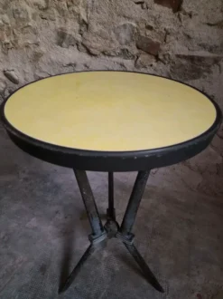 Table bistrot Art déco française REX avec plateau en bakélite, vers 1930
