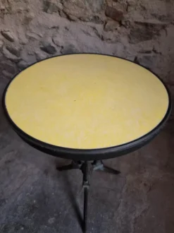 Table bistrot Art déco française REX avec plateau en bakélite, vers 1930