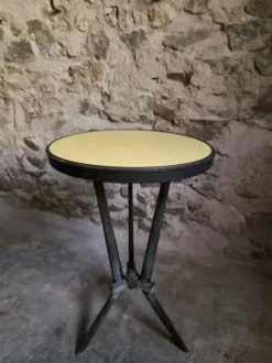 Table bistrot Art déco française REX avec plateau en bakélite, vers 1930