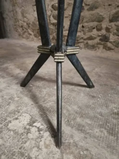Table bistrot art déco française avec plateau Rex bakélite – c.1930–1940