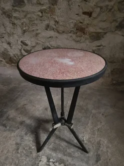 Table bistrot art déco française avec plateau Rex bakélite – c.1930–1940
