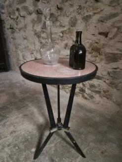 Table bistrot art déco française avec plateau Rex bakélite – c.1930–1940