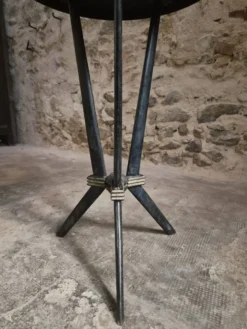 Table bistrot art déco française avec plateau Rex bakélite – c.1930–1940