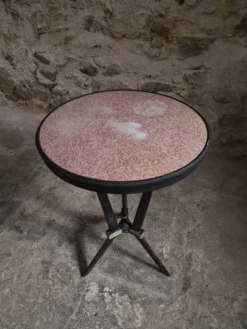 Table bistrot art déco française avec plateau Rex bakélite – c.1930–1940