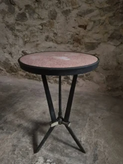 Table bistrot art déco française avec plateau Rex bakélite – c.1930–1940
