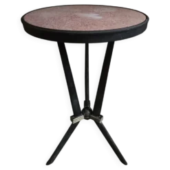 Table bistrot art déco française avec plateau Rex bakélite – c.1930–1940