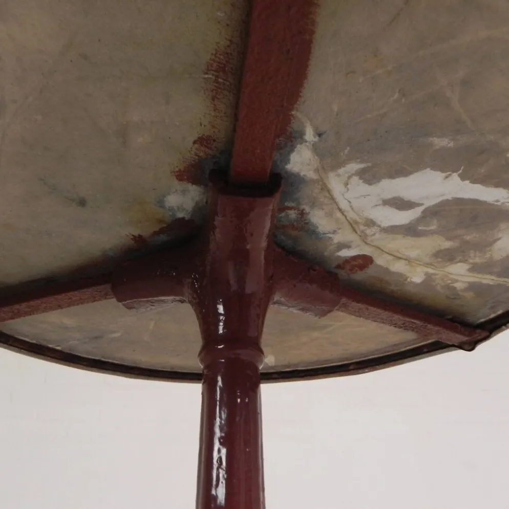 Table bistrot avec pieds en fonte et plateau en marbre, années 1920