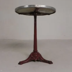 Table bistrot avec pieds en fonte et plateau en marbre, années 1920