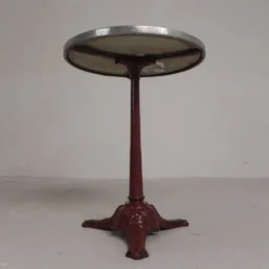 Table bistrot avec pieds en fonte et plateau en marbre, années 1920