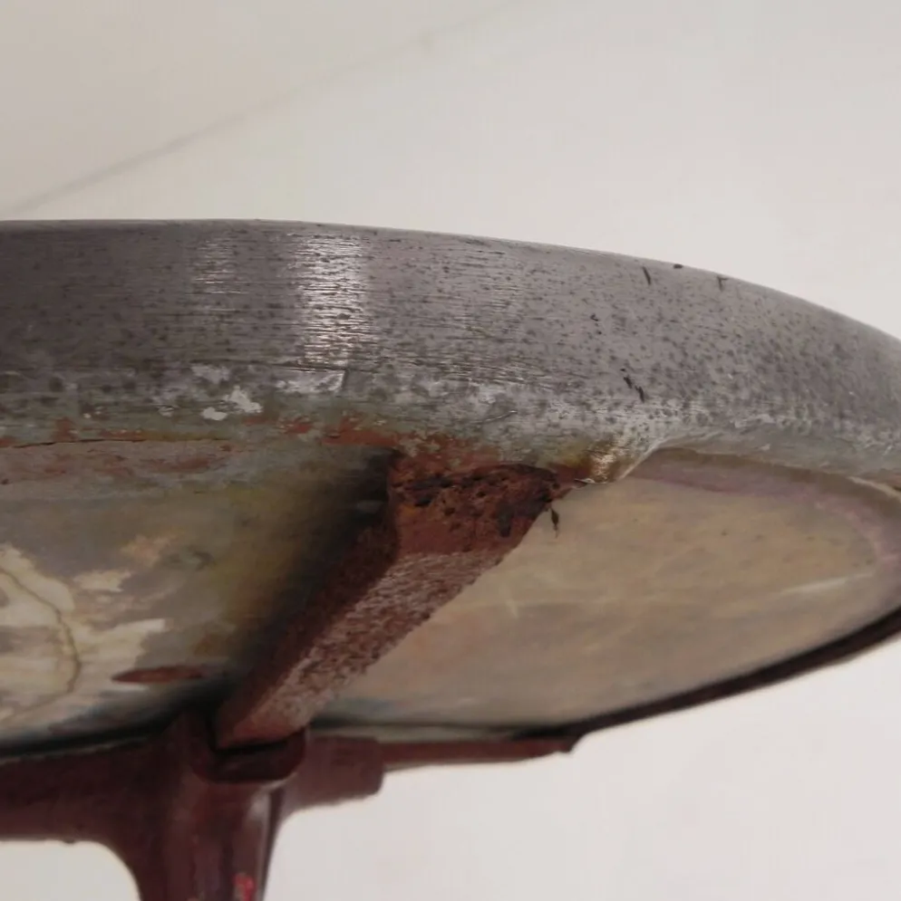 Table bistrot avec pieds en fonte et plateau en marbre, années 1920