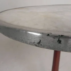 Table bistrot avec pieds en fonte et plateau en marbre, années 1920