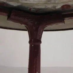 Table bistrot avec pieds en fonte et plateau en marbre, années 1920