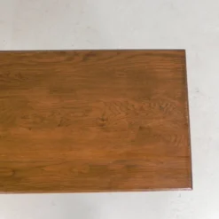 Table bistrot avec plateau en chêne sur piètement en fonte, années 1930