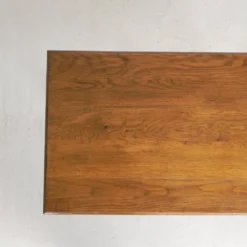 Table bistrot avec plateau en chêne sur piètement en fonte, années 1930