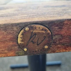 Table bistrot carrée, bois teck