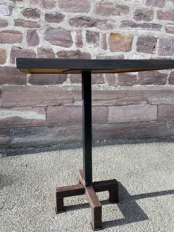 Table bistrot de café formica et métal 1970s