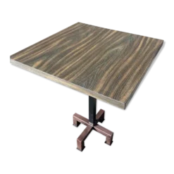 Table bistrot de café formica et métal 1970s