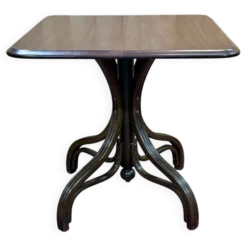 Table bistrot en acajou et hêtre, fabrication des années 50