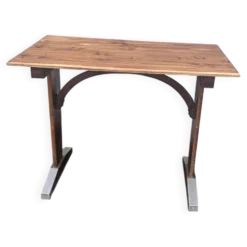Table bistrot en bois et métal