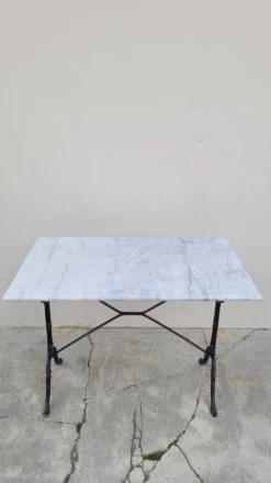 Table bistrot en marbre et fonte ancienne