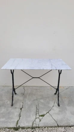 Table bistrot en marbre et fonte ancienne