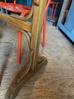 Table bistrot Formica rouge 1950