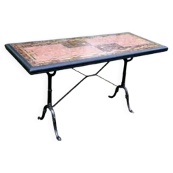Table bistrot mosaïque de verre années 70