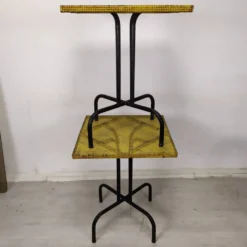 Table bistrot métal perforé vintage