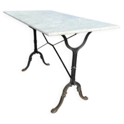 Table bistrot Parisienne fonte et marbre 60’s