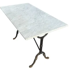 Table bistrot Parisienne fonte et marbre 60’s