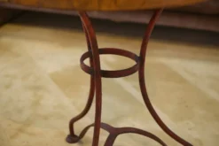 Table bistrot patinée plateau en chêne 1950’s