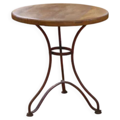 Table bistrot patinée plateau en chêne 1950’s