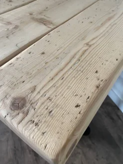 Table bistrot pied central en fonte style industriel