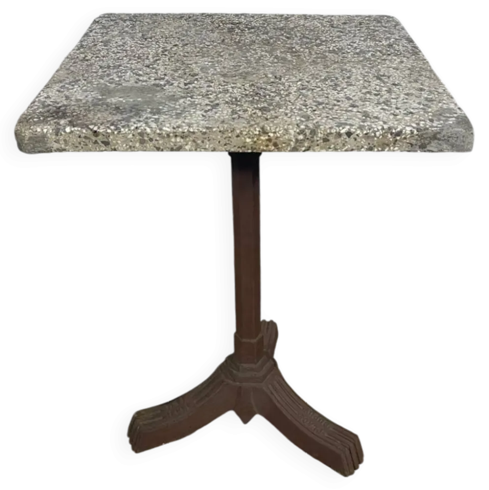 Table bistrot pied en fonte