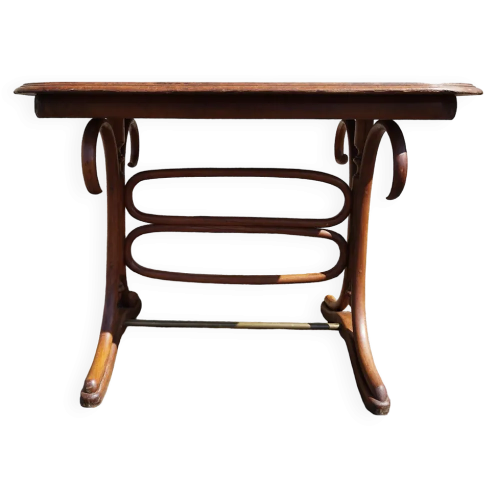 Table bistrot pieds en bois courbé