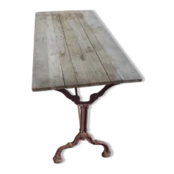 Table bistrot, pieds fonte