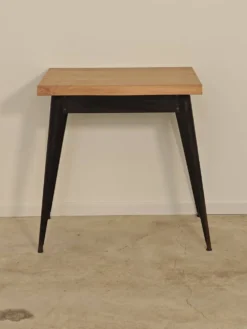 Table bistrot tolix T55 plateau chêne massif