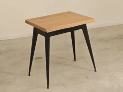 Table bistrot tolix T55 plateau chêne massif