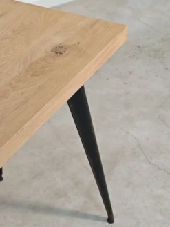 Table bistrot tolix T55 plateau chêne massif