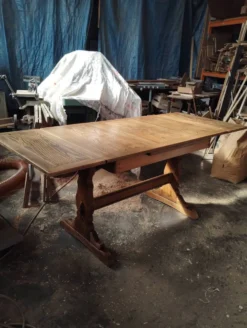 Table bistrot vintage anglaise à rallonges
