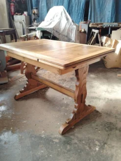Table bistrot vintage anglaise à rallonges