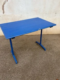 Table bistrot vintage bleue