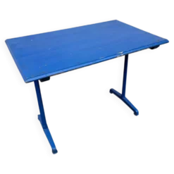 Table bistrot vintage bleue