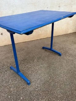 Table bistrot vintage bleue