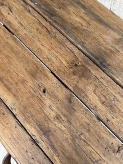 Table brutaliste art populaire XXL 3m5/4m pin et chêne